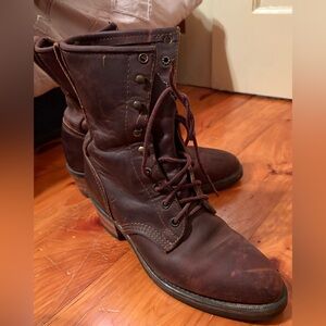 Vintage Durango Leather Lace-Up boots